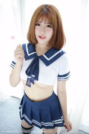 Xu cake "Sexy Sailor Suit + Pink Tube Top One Piece" [Học viện người mẫu MFStar] Vol.020